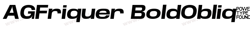 AGFriquer BoldObliq字体转换